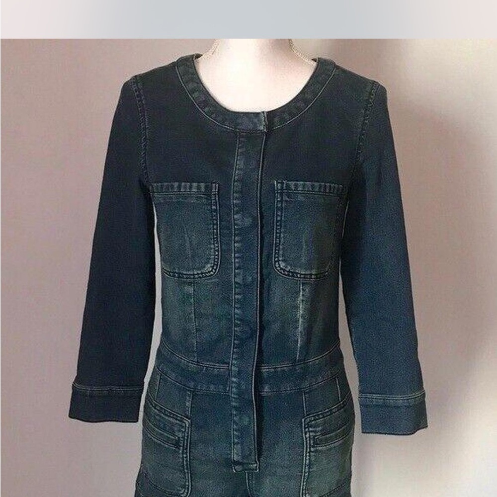 Dark Blue Denim Romper